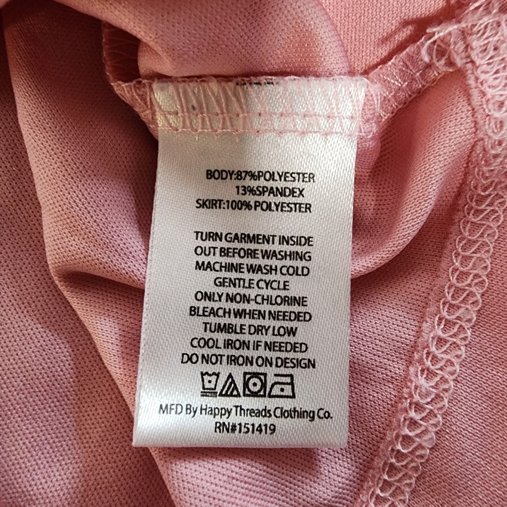 Pink Princess Long Sleeve Dress Tulle Skirt Cinderella Belle Ariel - Picture 8 of 9